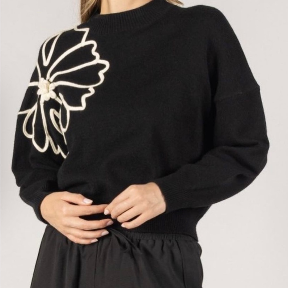 Before You with Love Black Sweater Size S NWT